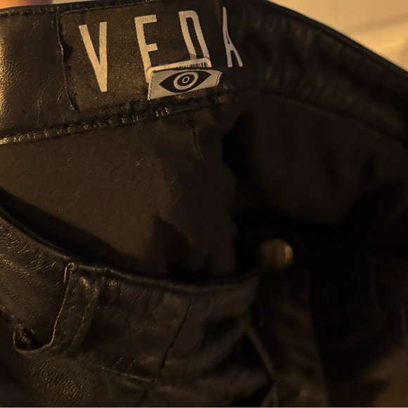 Veda Real Leather wide leg pant size 0 - Picture 5 of 9